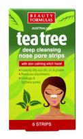 Beauty Formulas Tea Tree Giliai valančios nosies juostelės 1 pakelis-6 vnt