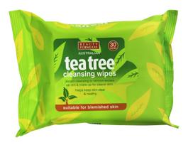 Beauty Formulas Tea Tree Cleansing Wipes for the Face 1 pakelis - 30 vnt.