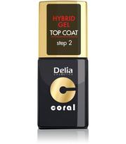 Delia Cosmetics Coral Hybrid Gel Nagų Lakas Viršutinis Paltas 11ml