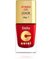Delia Cosmetics Coral Hybrid Gel Nagų Lakas Nr. 01 Raudonas 11ml