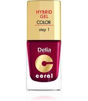 Delia Cosmetics Coral Hybrid Gel Nagų Lakas Nr. 12 Burgundijos 11ml