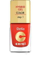 Delia Cosmetics Coral Hybrid Gel Nagų Lakas Nr. 14 Oranžinė Raudona 11ml