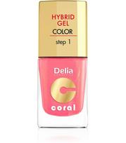 Delia Cosmetics Coral Hybrid Gel Nagų Lakas Nr. 16 Šiltai Vidutinė Rožinė 11ml