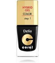 Delia Cosmetics Coral Hybrid Gel Nagų Lakas Nr. 26 Juodas 11ml