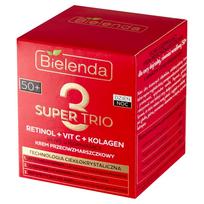 Bielenda Super Trio 50+ Stipriai Stangrinantis Kremas nuo Raukšlių Dienai ir Nakčiai 50ml