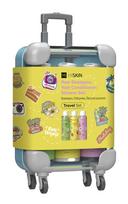 HISKIN Travel Set kelioninis rinkinys - lagaminas (kondicionierius + dušo gelis 95mlx3)