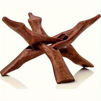 1 vnt. trikojo stendas | Gyvatės trikojis, kriauklių stendas, mediniai amatai namų dekoravimui wooden brown