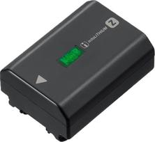 "Sony NP-FZ100" akumuliatorius (Z serijos "InfoLITHIUM" akumuliatorius, 7,2 V/16,4 Wh (2280 mAh), suderinamas su "Sony Alpha 9", "Alpha 7RM4", "Alpha 7RM4", "Alpha 7RM3", "Alpha 7M3", "Alpha 6600"), juodas