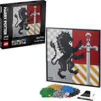 LEGO 31201 meninis Hario Poterio Hogvartso herbo rinkinys, sienų dekoras, "pasidaryk pats" dėlionė suaugusiesiems