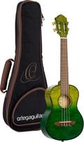 ORTEGA Prism serijos tenorinė ukulelė + prabangus krepšys - Flamed Maple Top and Back & Sides/Walnut Fingerboard & Bridge/Ivy Fade