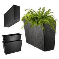 KADAX Gėlių vazonas + Įdėklas Sodinukams Gėlių stovas Aukštas Terasa 19x56cm juoda