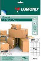 Balto popieriaus lipdukai 24lipd(70*37) 50l, LIPLOMLL2100165