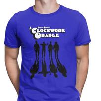 Mechaninis Apelsinas Šešėliai Marškinėliai Vyrams Vaikščiojanti Mechanika Kubrick Tamsuma Linksmas Medvilninis T-shirt Viršūnės Marškinėlis S mėlyna
