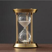 1-30 Minučių Europos Retro Metalinis Smėlio Laikrodis Laikmatis Gyvenamojo Kambario Biuro Stalo Dekoro Ornamentas Žadintuvas Smėlio Laikrodis Dovanos 30min 10x18cm bronza