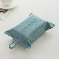 Japanese Style Hanging Napkin Holder Cover Cosmetic Box Case Canvas Cloth Tissue Box Pouch Organizer Home Office Car Accessories