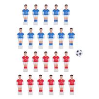 22 vnt. Stalo futbolo žaidėjų atsarginės dalys Raudonos Mėlynos Foosball mašinos priedai su 32 mm Juoda Balta