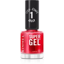 Rimmel Super Gel gelinis nagų lakas, stingstantis be UV / LED lempos atspalvis 016 Cerise Pop 12 ml