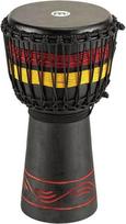 "Meinl Percussion" 25 cm afrikietiško stiliaus virve derinamas medinis džembė būgnas su ožkos oda Muzikos instrumentas vaikams ir suaugusiesiems "Fire Rhythm" (ADJ7-M)