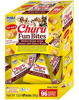 INABA Dog Churu Fun Bites Chicken with Cheese 8x12g užkandžiai šuniui su vištiena ir sūriu