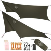 onewind Hammock brezentas Universalus stovyklavimo lietus Fly Ultralight didelis dangtelis pastogė su durimis Nešiojamas žiemos Bushcraft palapinė Visi priedai įtraukti