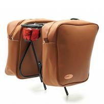 Dviračio krepšiai ant bagažinės BONIN Honey Eco-Leather // 30L, su kabliukais (rudas)
