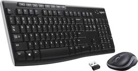 "Logitech MK270" belaidės klaviatūros ir pelės rinkinys, 2,4 GHz belaidis ryšys per USB nano imtuvą, ilgas baterijos veikimo laikas, "Windows" ir "ChromeOS", ispaniškas QWERTY išdėstymas - juoda