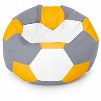 Sėdmaišis-pufas vaikams Ball XXL (40 cm), Yellow/Grey/White
