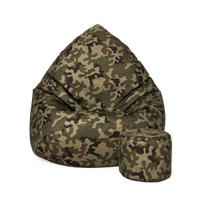Sėdmaišis su pufu Sako Camouflage XXXXL Kodura, moro žalia