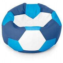 Sėdmaišis-pufas vaikams Ball XXL (40 cm), Blue/White