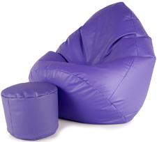 Sėdmaišis su pufu Mega Comfort XXL, dirbtinė oda, violetinis