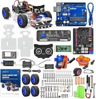 OSOYOO Robotas automobilis V1.0, elektroninis konstravimo rinkinys, robotų rinkinys, elektroninis konstravimo rinkinys suaugusiesiems, programuojamas ir išmanusis robotų žaislas, programuojamas robotų rinkinys, "Arduino UNO" elektroninis rinkinys