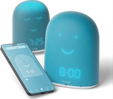 UrbanHello Remi – Der Beste Wecker für Kinder, um mehr zu schlafen – Audio-Babyphone – Schlafüberwachung – Nachtlicht – Lautsprecher Musik – Blau