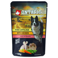 Ontario Kiaulienos kremzlės ir Vištiena sultinyje 100g