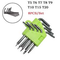 Veržliarakčių rinkinys Torx veržliarakčiui Šešiakampis raktas L-tipo Atsuktuvas Mini Torx atsuktuvas