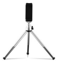 Hama Fancy 2-in-1 Mini Tripod for Mobile Phone  AND  Camera (¼”), Travel Tripod, 16cm, silver