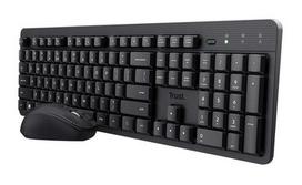 TRUST Ody II keyboard, mouse included, Office, RF wireless, QWERTZ German, black