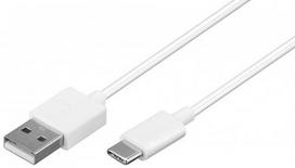 Goobay 59130 USB cable, USB 2.0, 2 m, USB A to USB C, White