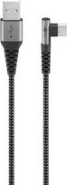 Goobay 64655 USB cable, USB 2.0, 0.5 m, USB-C, USB-A, Black, Grey