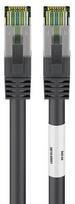 Goobay RJ45 (CAT 6A, 500 MHz) Patch Cable with CAT 8.1 S/FTP raw cable, black, 7.5m