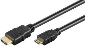 Goobay 74087 HDMI cable, 3 m, HDMI Type A (Standard) to HDMI Type C (Mini), Black