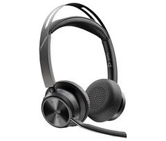 Poly Voyager Focus 2 Microsoft Teams Certified USB-C to USB-C Headset + USB-C/A Adapter + Charging Stand
