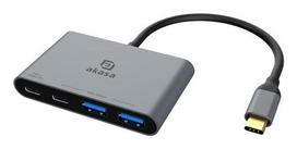 Akasa AK-CBCA31-18BK interface hub, USB 3.2 Gen 1 (3.1 Gen 1), Type-C, 10000Mbit/s, aluminum