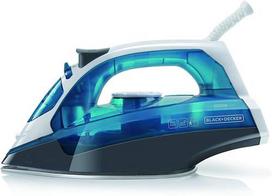 Black  AND  Decker Black  AND  Decker BXIR2200E Steam Iron, Stainless Steel Soleplate, 2200W, Black, Blue, White