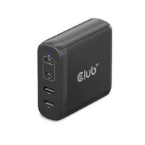 Club3D 100W GaN Travel Charger, Four USB Ports (2x Type-A, 2x Type-C), Power Delivery (PD) 3.0 Support