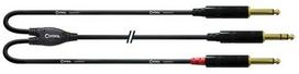 Cordial CFY 3 VPP audio cable, 3 m, 2 x 6.35mm, 6.35mm, Black