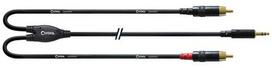 Cordial CFY 3 WCC audio cable, 3 m, 2 x RCA, 3.5mm, Black