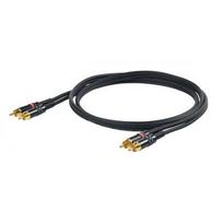 Proel CHLP250LU15 audio cable, 1.5 m, 2 x RCA, Black