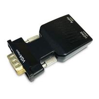 Savio CL-145 VGA to HDMI Converter with Audio, Full HD, Black - Audio/Multimedia