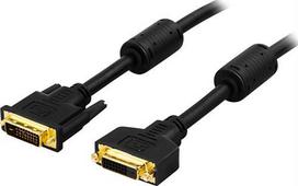 Deltaco DVI-602A DVI cable, 2 m, DVI-D, Black
