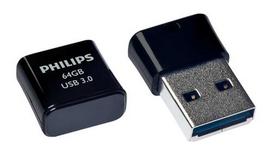 PHILIPS Pico Edition 3.0 64GB USB flash drive, USB Type-A 3.2 Gen 1 (3.1 Gen 1), Black